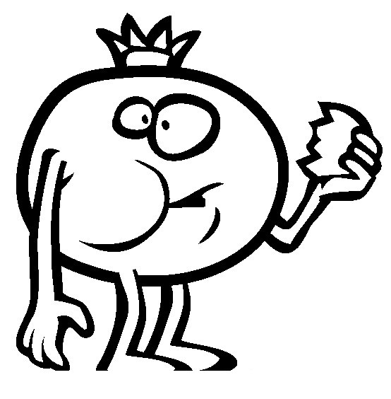 Online coloring book: Coloring page garnet with crown